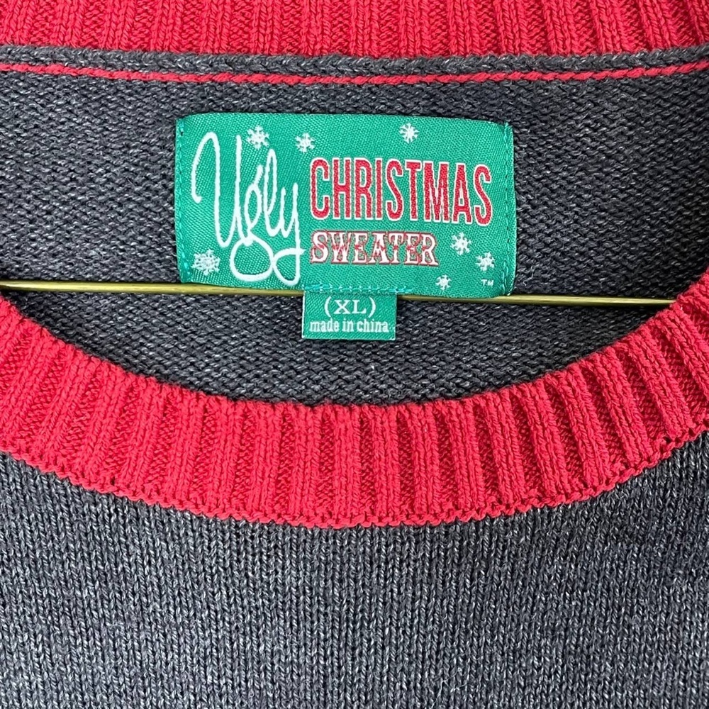 Santa Claus Draft Beer Drinking Ugly Christmas Sweater Cheers Men's XL Holiday - Picture 4 of 9